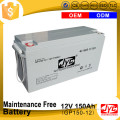 Longest life service best price 12v 150ah maintenance free battery